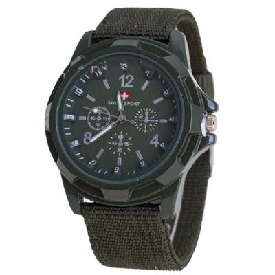 

Fashion Nylon Weave Strap Mens Quartz Watches Casual Sport Digital Wristwatches