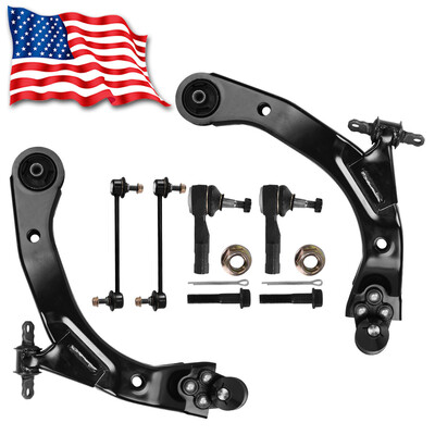 

6pc Control Arms & Outer Tie Rods & Sway Bar Links for Cobalt HHR G5 Pursuit Ion