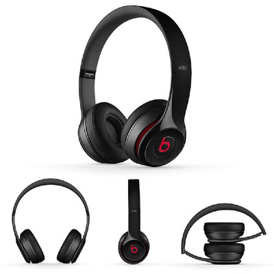 

Beats Solo2 Wired Over-Ear Headphone On-Ear Stereo Music Headset ANC Noise Reduction Earphone Blue Second-hand No Package No Acces