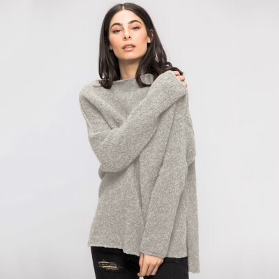 

〖Follure〗Fashion Winter Women Casual Solid Long Sleeve O-Neck Lazy Loose Pullover Sweater