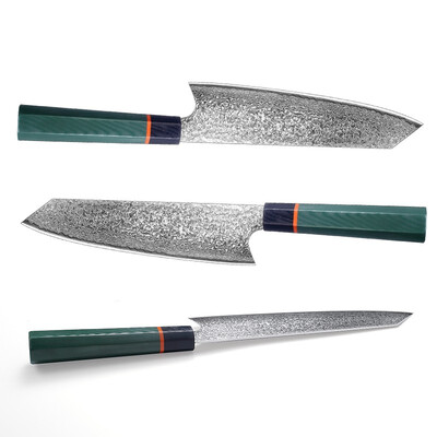

8 angle handle Damascus kitchen knife