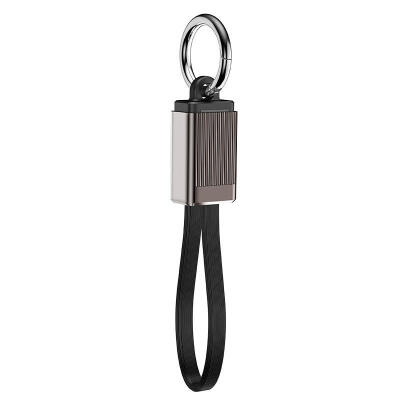 

Mini Portable 3 in 1 USB 2A Data Cable with Keychain for Mobile Phones-018m