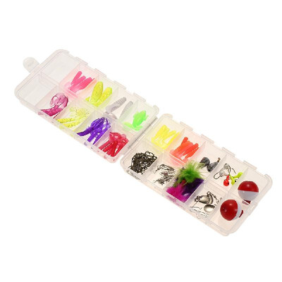 

101 PCS Fishing Lure Set Including Soft Fishing Lure Hard Metal Lure Jig Hook with Free Tackle Box