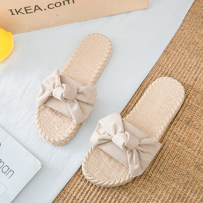 

Slide women wear 2019 new 100 bow flat bottom fashionable pregnant womens anti-skid soft bottom in cold drag