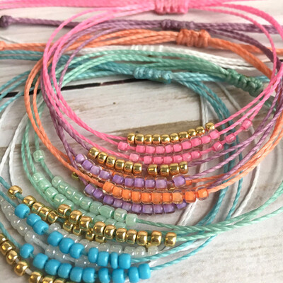 

Europe&the United States summer new anklet bohemian rice beads handmade anklet candy color foot chain multicolor optional