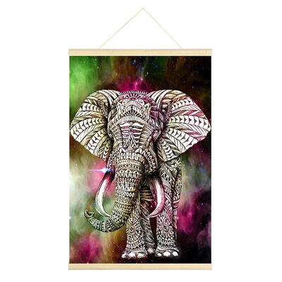 

5D DIY Full Drill Hanging Diamond Painting Elephant Cross Stitch Mosaic Kit