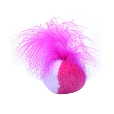 

Pet Interactive Shuttlecock Toy Teasing Cat Plush Bell Ball With Feather And Catnip Cats Toys Cat Banana