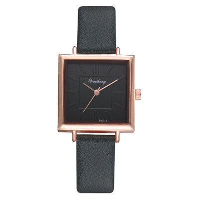 

Simple temperament quartz s table European&American square head PU strap ladies watch fashion ladies watch