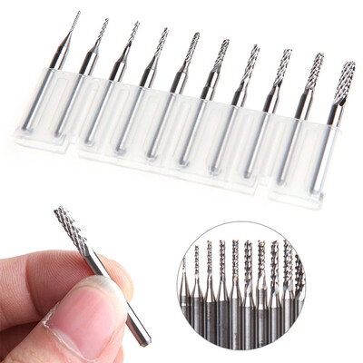

10x 18 08-3175mm PCB Drill Bit Set Engraving Cutter Rotary CNC End Mill Ark