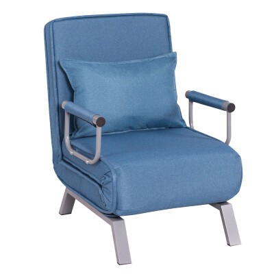 

Folding Sofa Convertible Armchair Lounge Couch with Pillow-Blue