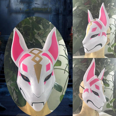 

New Fortnite Unisex Fox Drift Skin Mask Cosplay Costume-sale Eye Masks For Halloween