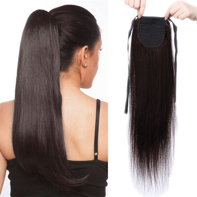 

Human Hair Ponytail Extension Wrap 20 100 Real Remy 95 Grams Long Straight Human Hair Silky Soft