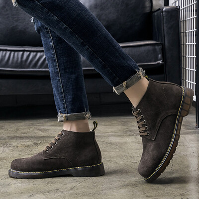 

Autumn&winter new mens shoes Martin boots high help outdoor tooling shoes Korean version