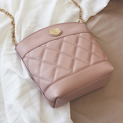 

North bag texture bag women 2019 new ladies retro diamond chain bag Joker simple shoulder Messenger bag