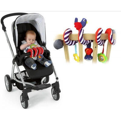 

Baby Bed Aroundbaby stroller Hanging Bell Rattle Mobile Musical Plush Toy NEW