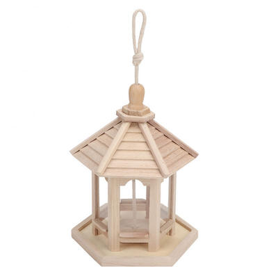 

Greensen Outdoor Durable Wooden Plastic Hanging Transparent Bird Feeder House Food Case Pet Supplies