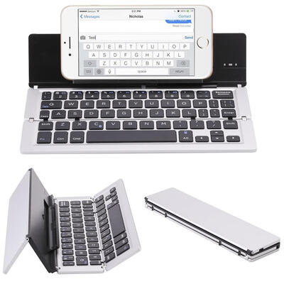 

Triple Folding Wireless Bluetooth Keyboard for iOSAndroid PhoneTablet PC
