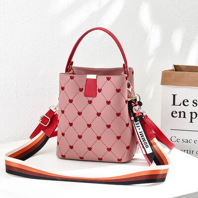 

Summer net red bucket bag female tide Korean fashion shoulder bag Joker broadband slung bag