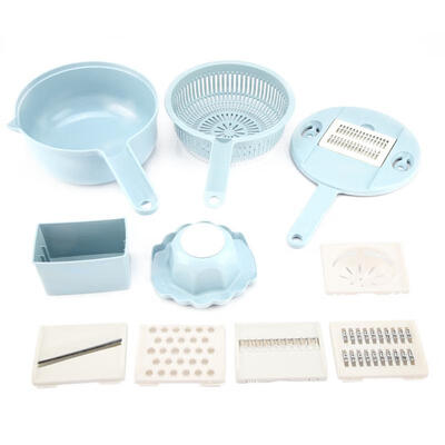 

Greensen Multifunction Round Vegetable Grater Cutter with Potato Peeler Drain Basket Egg Separator