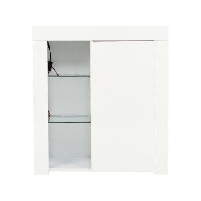 

High Gloss Sideboard Cabinet Cupboard with LED Light Dining Room Furniture White