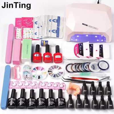 

Nail art set NAIL Lamp Dryer Manicure Tool 6 Color 10ml Soak Off Nail Polish Gel varnishes Base Gel Top Coat lacquer nail kits