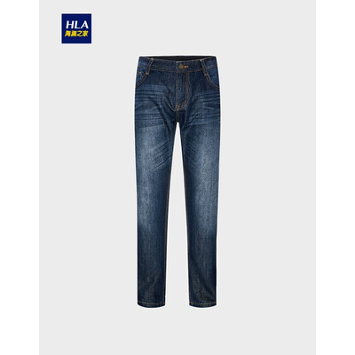 

HLA Haitang House Hot Sale Middle Waist Straight Washed Mens Denim Pants HKNAW3N001A Denim Blue 01 17582A