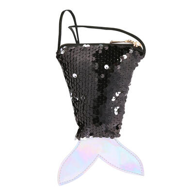 

Fish Tail Sequins Coin Purse Kid Girls Crossbody Bags Shoulder Money Wallet