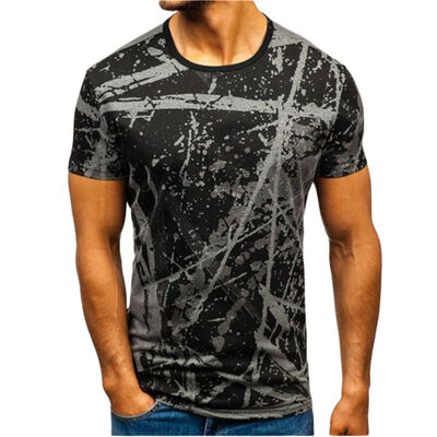 

Summer Mens T Shirt Slim Fit Casual T-shirt Tops Clothes Bodybuilding Muscle Tee