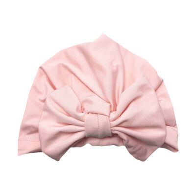 

Newborn Baby Girls Turban Soft Silk Beanie Bow Hat Cap Wrap Headwear Headband