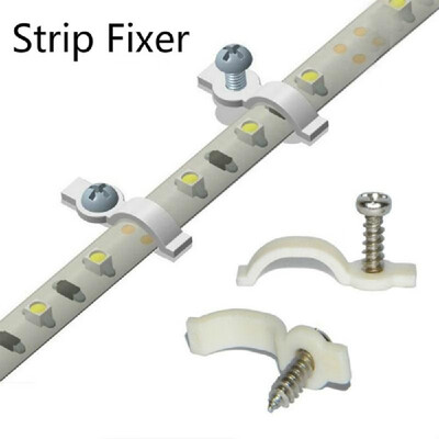 

1050100 pcs Fixer Clip With Screw For Fix 28355050 RGB Single Color LED Strip Light Transparent Mounting Bracket Clamp