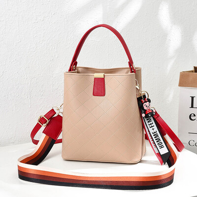 

Summer net red bucket bag female tide Korean fashion shoulder bag Joker broadband slung bag