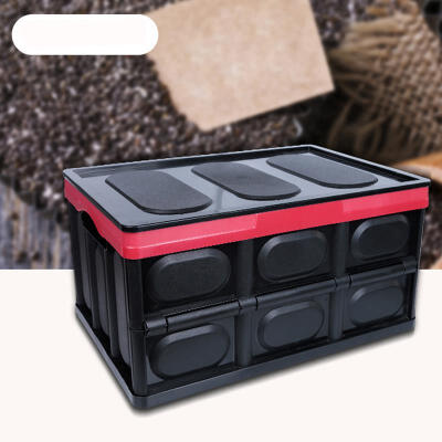 

Car Trunk Case Collapsible Plastic Storage Box Durable Stackable Folding Utility Crates