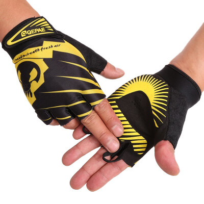 

New Hot Men Advanced Silicone Colored Printed Bicycle Gloves Half Finger Gloves GEL Pad shockproof MTB Bike Cycling Gloves Outdoor