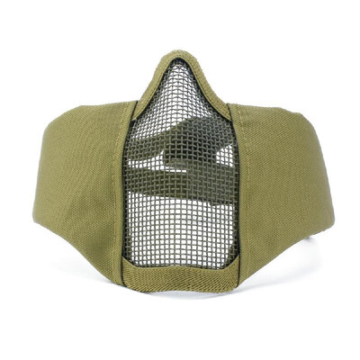 

ZL-V12 Half-face Mesh Mask Impact-resistance Protective Mask Ear Protection Carbon Steel Mesh for Outdoor CS Paintball Match Tacti