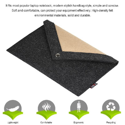

BUBM Laptop Bag for 116 Inches Macbook Air Notebook Carrying Case Wool Felt Computer Cover Black