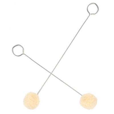 

Greensen 50pcs Wool Daubers Ball Brush DIY Leather Craft Dyeing Applicator with Metal Handle