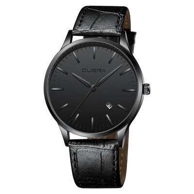 

Gobestart Mens Fashion Sport Stainless Steel Case Leather Band Quartz Analog Wrist Watch