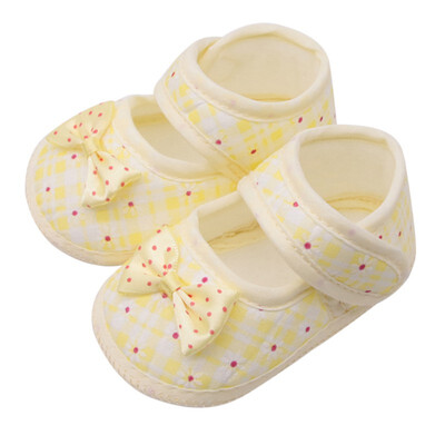 

Baby Girls Shoes Cotton Infant Prewalker Toddler Girls Kid Bowknot Soft Anti-Slip Crib First Walkers Shoes 0-18 Months