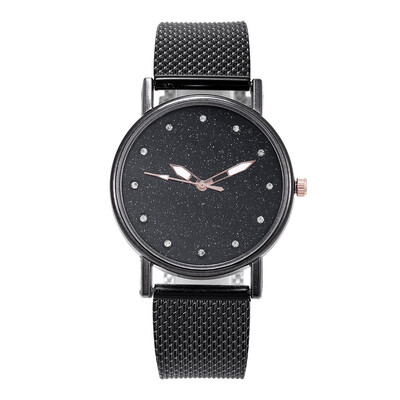 

RM Fashion Luxury Inlay Diamond Starry Dial Quartz Silicone Tape Ladies Watch