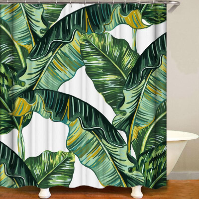 

Shower Curtain Flowers Trees Print Blackout Curtains Waterproof Mildew-proof Bathroom Curtain 71"x71"