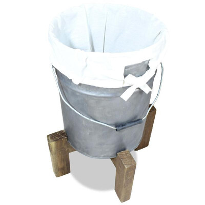 

Laundry Basket Galvanized Iron Solid Reclaimed Wood 118"x228"