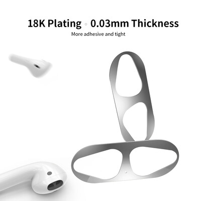 

Dust Guard for Airpods 1 Ultra Thin Dustproof Metallic Sticker 18K Plated Film for Airpods Case 1 Gold