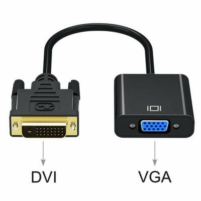 

1080p DVI-D 241 Pin Male to VGA 15Pin Female Active Cable Adapter Converter