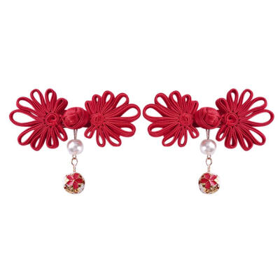 

2pcs Chinese Style Girls Hair Clips Cute Princess Knot Festival Hairpins