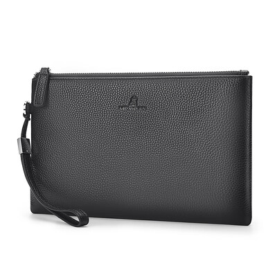 

Scarecrow MEXICAN Mens Hand Bag Top Layer Leather Fashion Lightweight Large Capacity Clutch Bag Casual Wallet Hand Bag Envelope Bag MMHD01171927BK01A