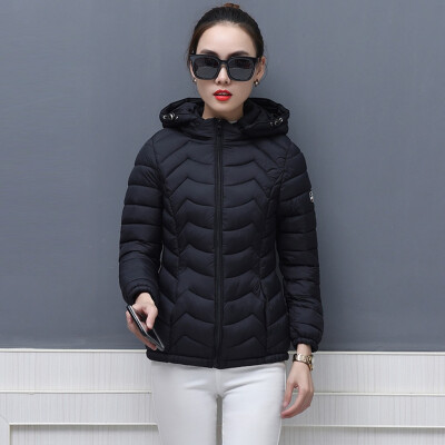 

Roseonmyhand Fashion Women Outerwear Long Sleeve Tops Solid Hooded Jackets Cotton-padded Coat