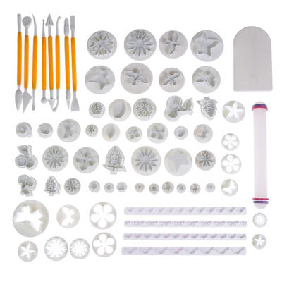 

68pcsset Fondant Cake Mold DIY Cookies Chocolate Cutting Embossing Mould