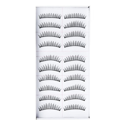 

10 Pairs Long False Eyelashes Makeup Natural Fake Black Eye Lashes