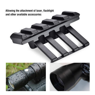 

Greensen 30 Degree 5 Slot Offset 20mm Waver Rail Adapter Quick Release Mount for Flashlight Scope