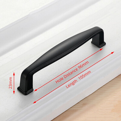 

JD cabinet drawer handle American black wardrobe door handle modern minimalist European cabinet sand black furniture handle